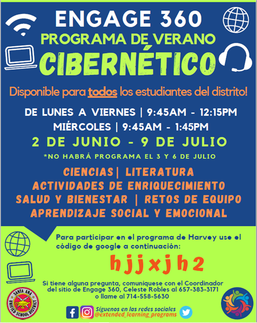 Engage Camp Spanish Flyer 